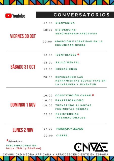 La Comunidad Negra Africana y Afrodescendiente de España (CNAAE) convoca un encuentro estatal streaming de cuatro jornadas de conversatorios para reflexionar sobre la lucha antirracista - 2, Foto 2
