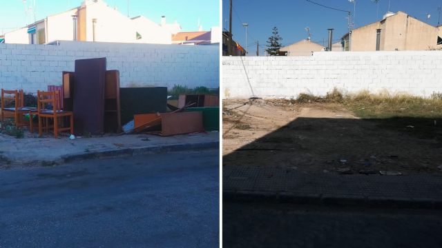 El Ayuntamiento retira 325 toneladas de escombros y enseres depositados irregularmente en la vía pública - 1, Foto 1