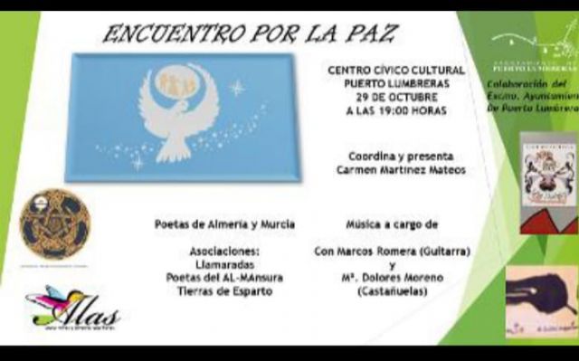 Veinticinco poetas de la Región de Murcia y Almería se reunirán este sábado en un Encuentro por la Paz - 1, Foto 1
