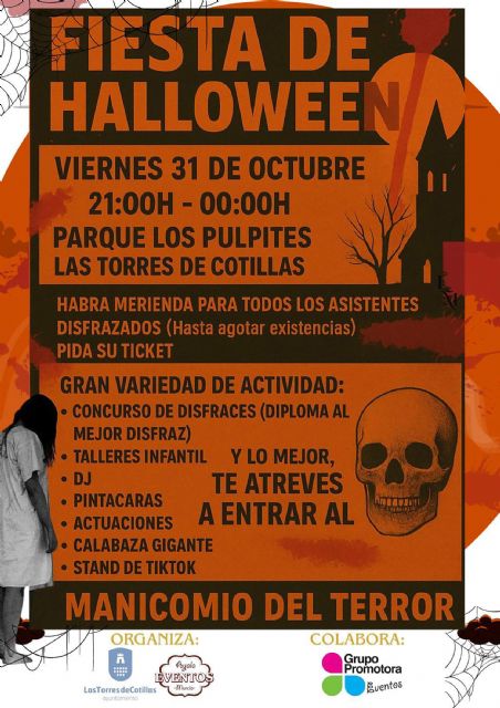 Las Torres de Cotillas celebrará su gran fiesta de Halloween en el parque de Los Pulpites - 1, Foto 1