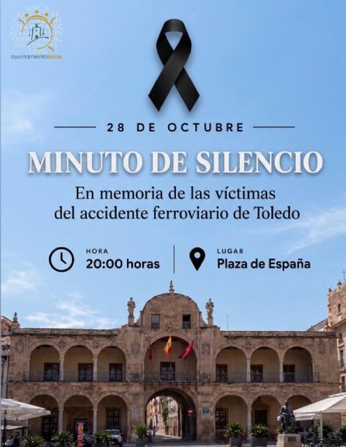 El Ayuntamiento de Lorca se suma a los tres días de luto nacional decretados con motivo del accidente ferroviario en Toledo El Ayuntamiento de Lorca se suma a los tres días de luto nacional decretados con motivo del accidente ferroviario en Toledo