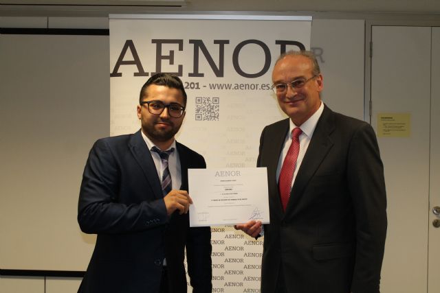 Alumno de Informática de la UMU, premiado por la Asociación Española de Normalización y Certificación (AENOR) - 1, Foto 1