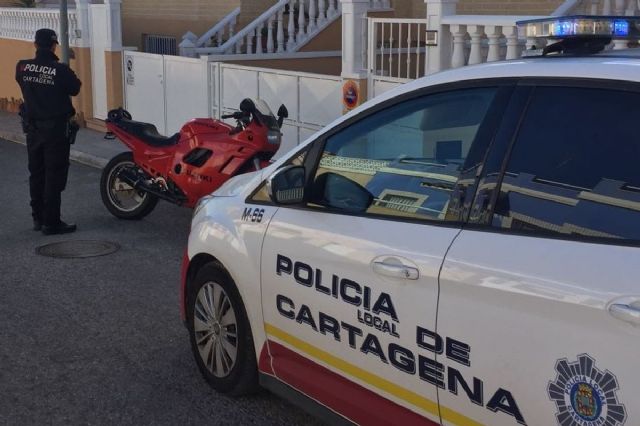 La Policia Local de Cartagena recupera una motocicleta robada de alta cilindrada - 1, Foto 1