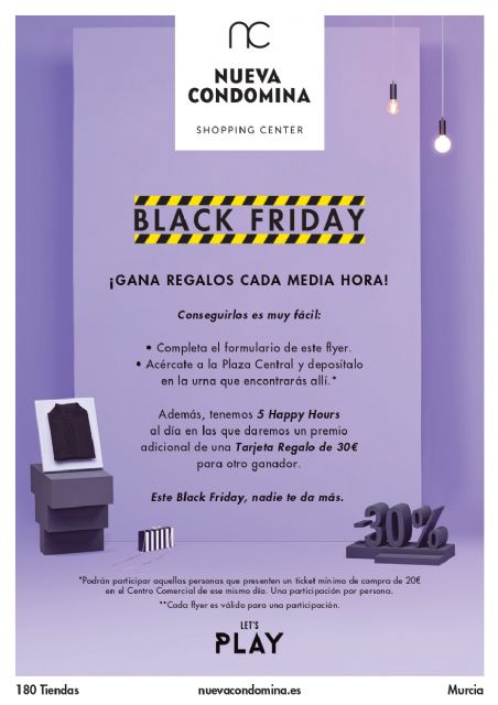Descuentos y premios cada media hora para celebrar Black Friday en Nueva Condomina - 1, Foto 1
