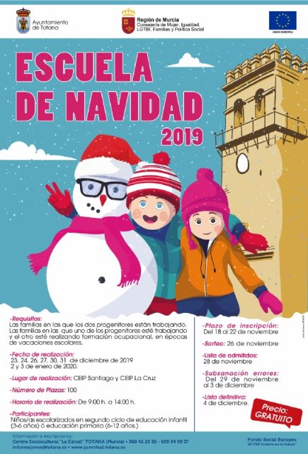 Admitted all applications of the Christmas School 2019, when the limit of 100 registrations is not exceeded, Foto 1