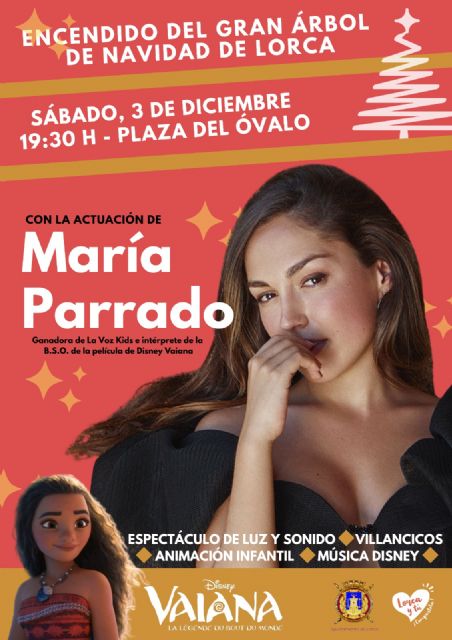 Lorca celebrará la llegada de la Navidad el próximo sábado, 3 de diciembre, con el encendido del gran árbol instalado en el Óvalo y la actuación de la cantante María Parrado - 3, Foto 3