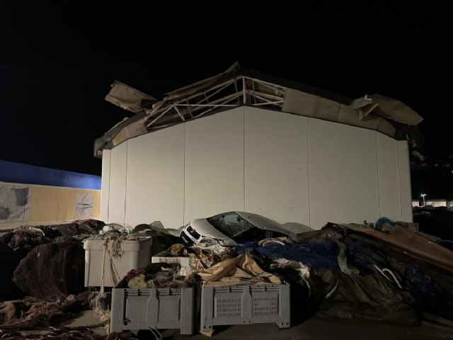 Tormenta con granizo, lluvias intensas y mangas marinas causa daños materiales en Mazarrón sin heridos - 2, Foto 2