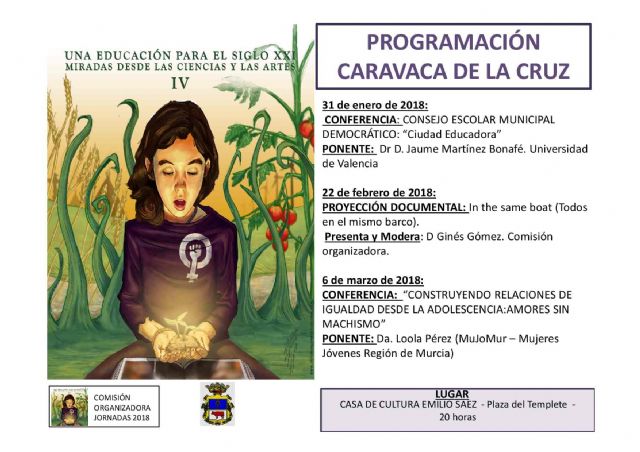 Caravaca, sede de dos conferencias y una proyección dentro de las jornadas 'Una educación para el siglo XXI' - 1, Foto 1