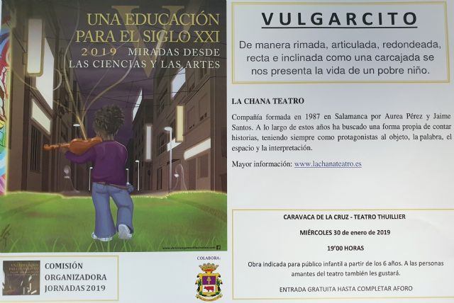 Comienzan las actividades programadas en Caravaca dentro de las jornadas 'Una educación para el siglo XXI' con 'Vulgarcito' - 2, Foto 2