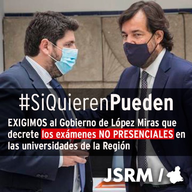 JSRM: López Miras puede cambiar la convocatoria de los exámenes a la modalidad online - 1, Foto 1