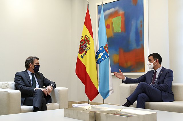 Pedro Sánchez recibe al presidente de la Xunta de Galicia, Alberto Núñez Feijóo - 2, Foto 2
