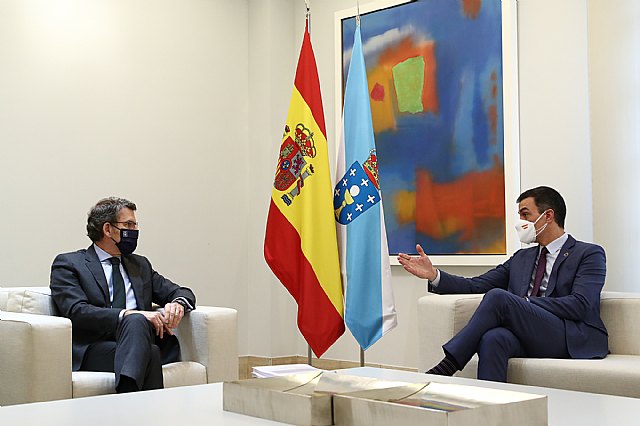 Pedro Sánchez recibe al presidente de la Xunta de Galicia, Alberto Núñez Feijóo - 2, Foto 2