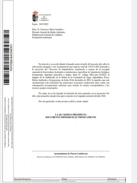 El ayuntamiento de puerto lumbreras no dispone de partida presupuestaria para la recogida separada de residuos - 1, Foto 1