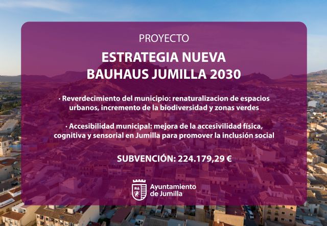 Jumilla recibe 224.179 euros de fondos FEDER para el proyecto Estrategia Nueva Bauhaus Jumilla 2030 - 1, Foto 1