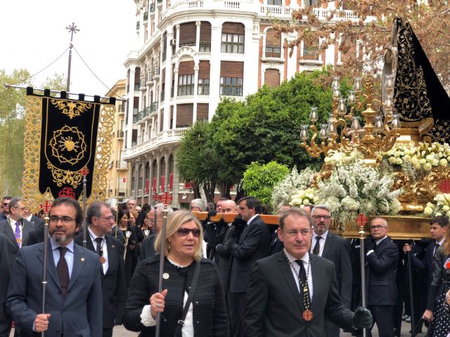 El consejero de presidencia y Fomento participa en el traslado de la imagen del Cristo de Santa Clara la Real, de Salzillo, en Murcia - 1, Foto 1