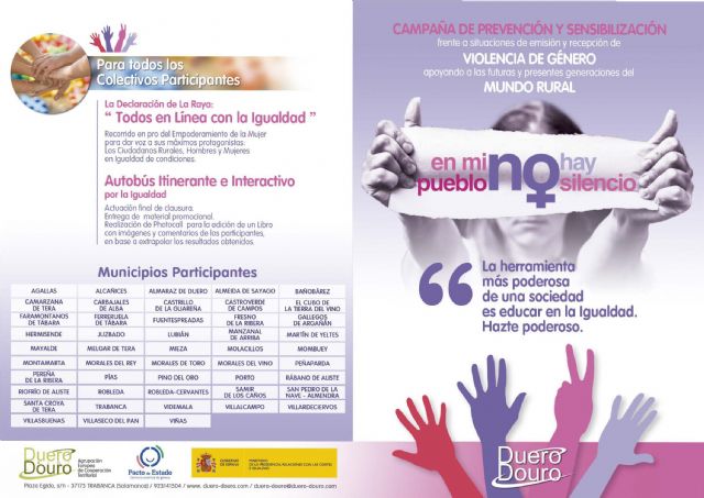 Campaña de Prevención y Sensibilización En Mi Pueblo No Hay Silencio con la AECT Duero-Douro - 3, Foto 3