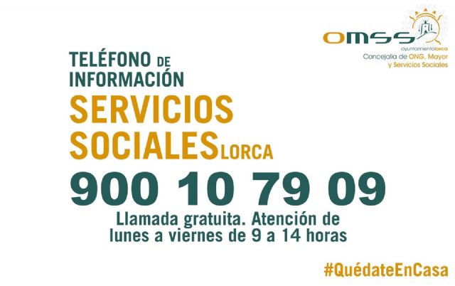 Se habilita el número de teléfono 900 10 79 09 para la atención a personas con necesidades generadas por la crisis sanitaria - 1, Foto 1