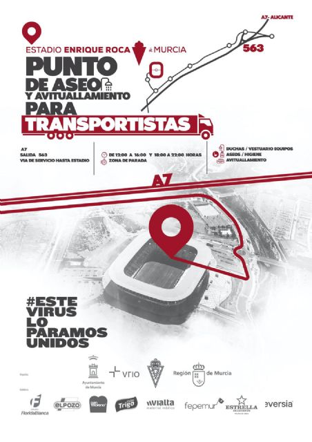 Nueva Condomina abre mañana sus puertas como punto de descanso y avituallamiento para todos los trabajadores del transporte - 1, Foto 1