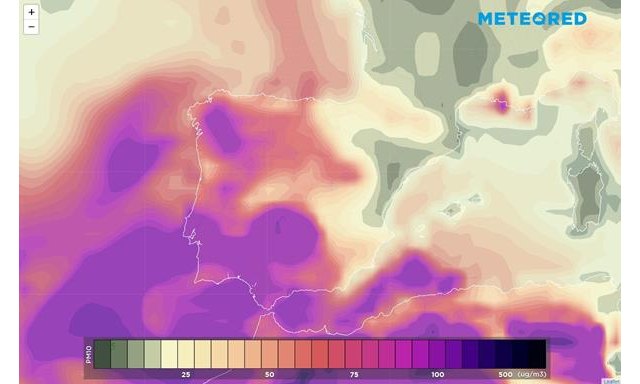 Entre mañana y el miércoles los niveles de PM10 superarán en muchos casos el umbral de riesgo para la salud propuesto por la OMS (50 ug/m3)., Foto 1