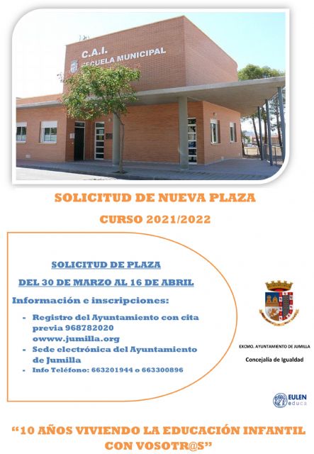 Mañana se abre el plazo de solicitud de plazas en el Centro de Atención a la Infancia El Arsenal para el curso 2021/22 - 1, Foto 1