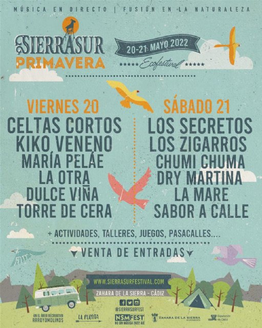 El Festival SIERRASUR Primavera anuncia su cartel por días para el 20 y 21 de mayo - 1, Foto 1