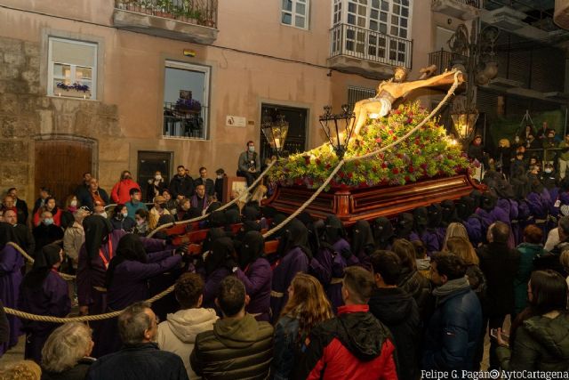 La primera procesión de España sale en la madrugada del Viernes de Dolores desde Cartagena (Murcia) - 1, Foto 1