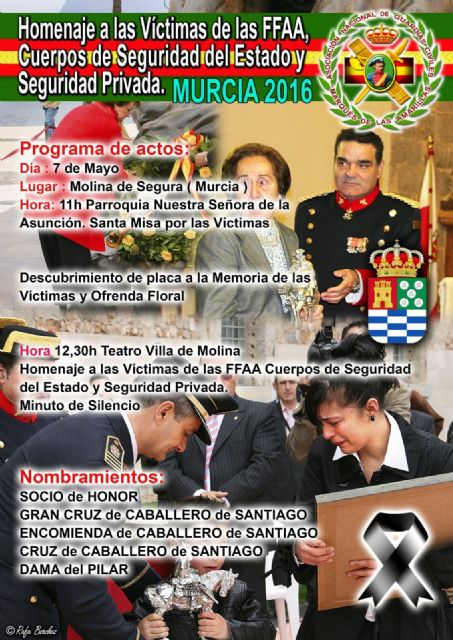 Molina de Segura acoge el Homenaje a las Víctimas de las Fuerzas Armadas y Cuerpos de Seguridad y Seguridad Privada Murcia 2016 el sábado 7 de mayo - 2, Foto 2