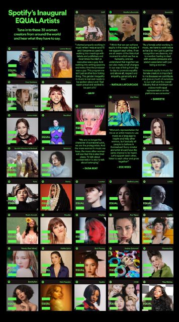 Spotify lanza el programa de música de EQUAL en apoyo a la visibilización de la mujer - 1, Foto 1
