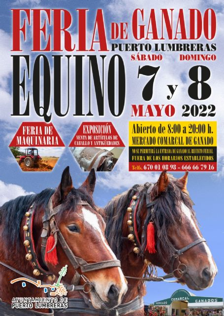 Puerto Lumbreras celebrará una nueva edición de la tradicional Feria de Ganado Equino - 1, Foto 1