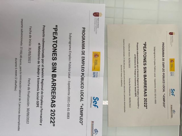 Contratados dos albañiles por el proyecto de Empleo Público Local subvencionado por el SEF - 4, Foto 4