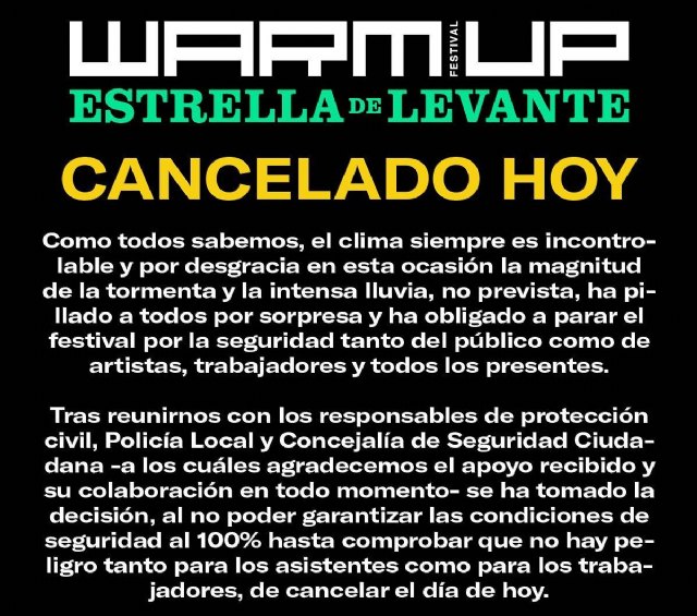 Comunicado WARM UP Estrella de Levante 2023 - 1, Foto 1