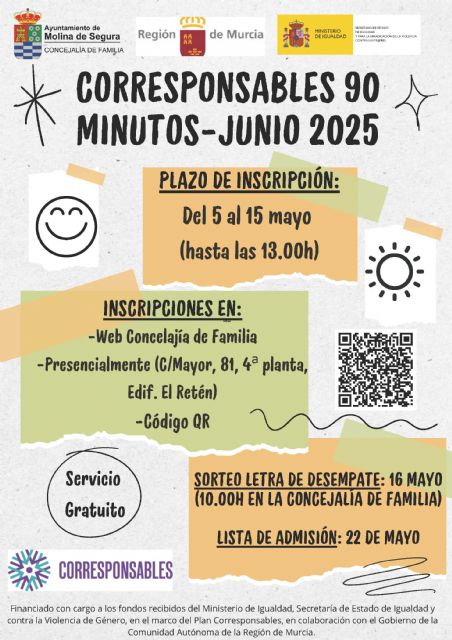 La Concejalía de Familia pone de nuevo en marcha los servicios de conciliación Corresponsables 90 minutos y Corresponsables días no lectivos para el próximo mes de junio - 2, Foto 2