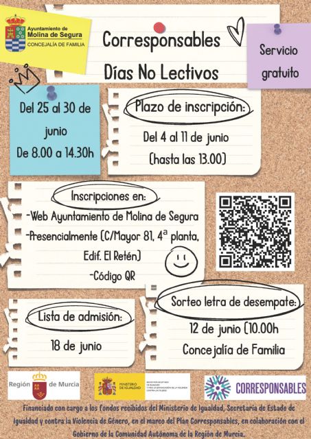 La Concejalía de Familia pone de nuevo en marcha los servicios de conciliación Corresponsables 90 minutos y Corresponsables días no lectivos para el próximo mes de junio - 3, Foto 3