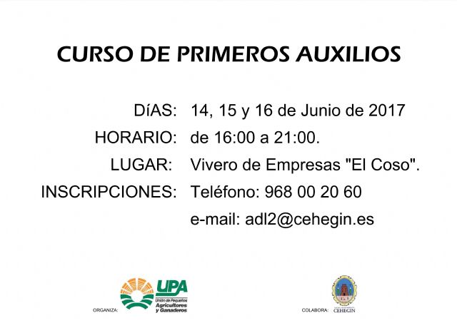 La Unión de Pequeños Agricultores (UPA) impartirá un curso de Primeros Auxilios - 1, Foto 1