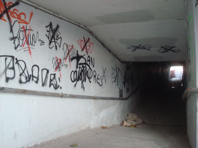 Cambiemos Murcia denuncia el estado del paso subterráneo de la Senda de Enmedio - 1, Foto 1