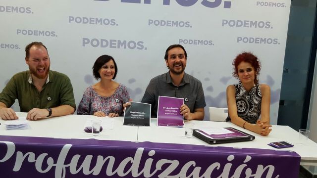 Pablo Olmos, candidato a la Secretaría General por Profundización Democrática presentó sus propuestas y su lista al Consejo Ciudadano Autonómico de Podemos Región de Murcia - 3, Foto 3