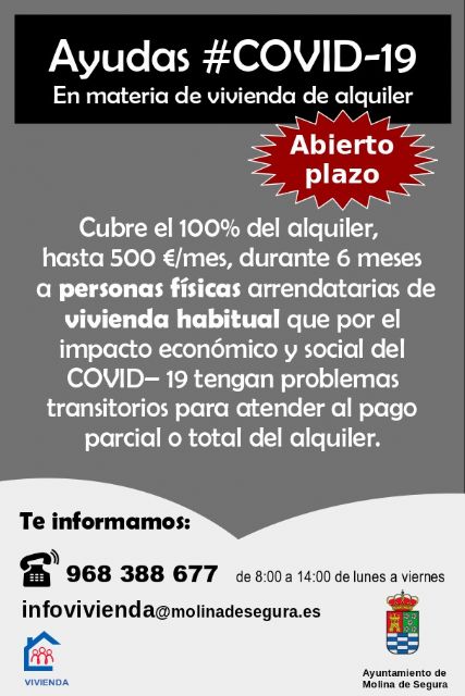 Servicio de información para la formalización de las solicitudes de ayudas COVID-19 en los alquileres de vivienda habitual - 1, Foto 1
