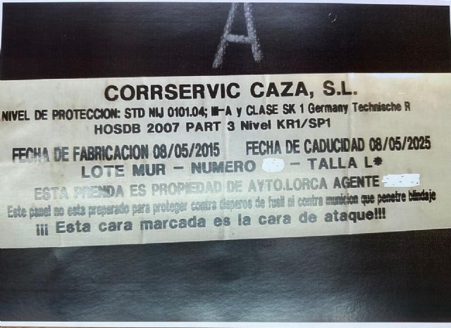 Partido Popular y VOX ponen en peligro la integridad física y la vida de los agentes de la Policía Local al permitir que patrullen con chalecos balísticos caducados - 1, Foto 1