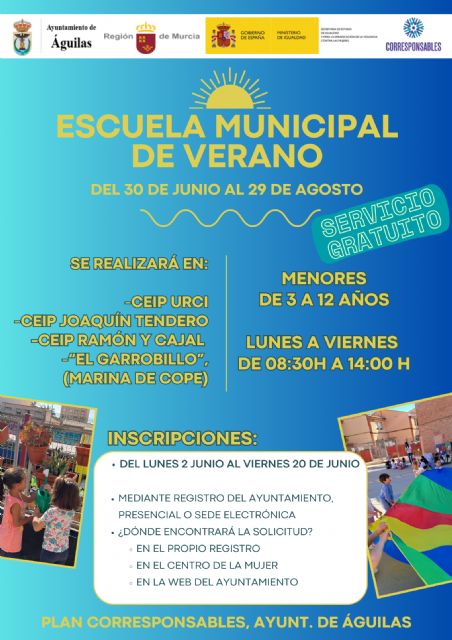 El lunes se abre el plazo de inscripción en la Escuela Municipal de Verano - 1, Foto 1