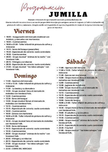 El Mercado Medieval vuelve a Jumilla del 6 al 8 de junio con motivo de las Fiestas de Moros y Cristianos - 5, Foto 5