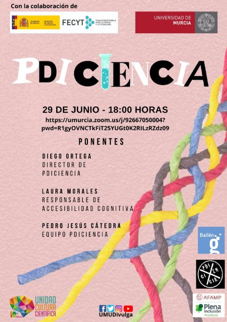 La UMU y PDICiencia, juntos en una conferencia sobre divulgación científica inclusiva - 1, Foto 1