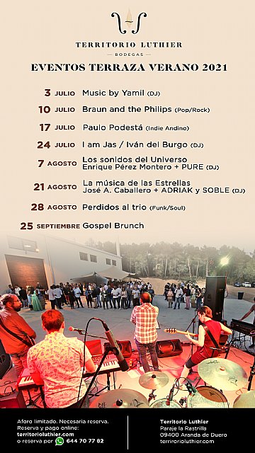 Territorio Luthier presenta la programación de su terraza-wine bar para el verano 2021 - 1, Foto 1