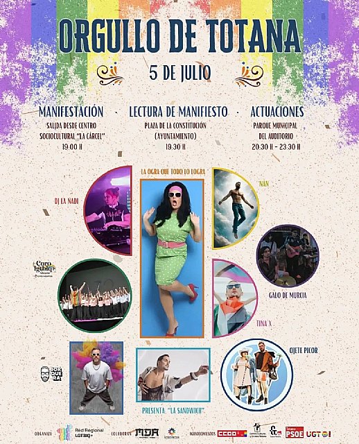Totana celebra el próximo 5 de julio su primer Orgullo LGTBIQ+ de la historia con una manifestación, lectura de manifiesto y actuaciones, Foto 3