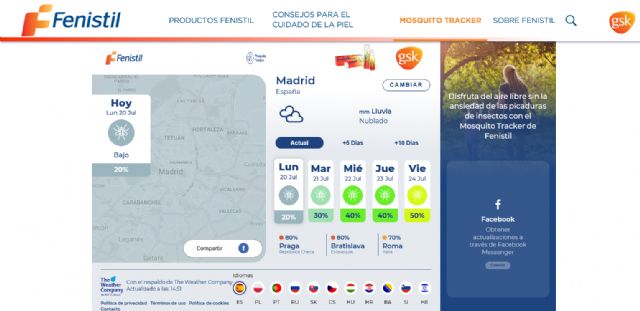 Fenistil lanza ‘Mosquito tracker’, una herramienta web para conocer la incidencia de mosquitos en cualquier zona del mundo - 1, Foto 1