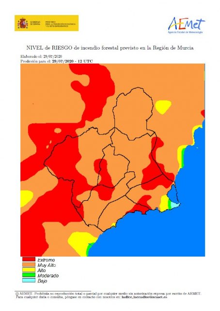 El riesgo de incendio forestal en Cieza es muy alto este miércoles - 1, Foto 1