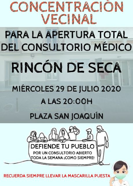 Concentración vecinal en el Rincón de Seca para exigir que abran el consultorio médico en las mismas condiciones de antes del Covid-19 - 5, Foto 5