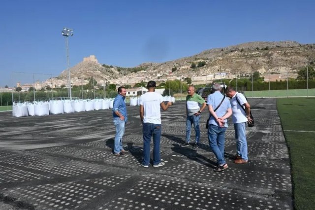 Sustituyen el césped artificial del Complejo Deportivo José Soriano Chacón - 1, Foto 1