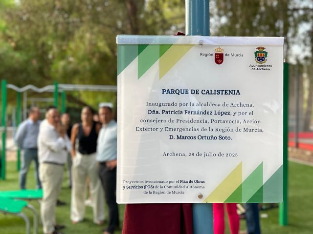 Archena inaugura un parque de calistenia para promover los espacios deportivos saludables - 1, Foto 1