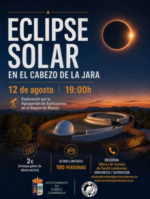 Puerto Lumbreras disfrutará de actividades especiales con motivo del Eclipse Solar y la lluvia de estrellas el 12 de agosto - 2, Foto 2