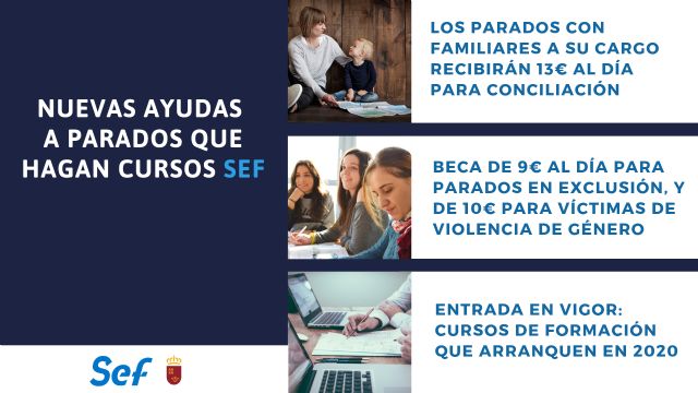 Todos los parados con familiares a su cargo recibirán 13 euros al día para conciliación mientras realizan un curso del SEF - 2, Foto 2